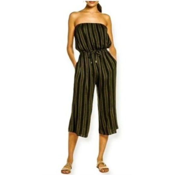 ELAN Strapless Cover-Up Culotte Jumpsuit